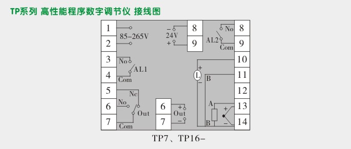 程序段调节器,TP7时间程序调节仪接线图 程序段调节器,TP7时间程序调节仪接线图